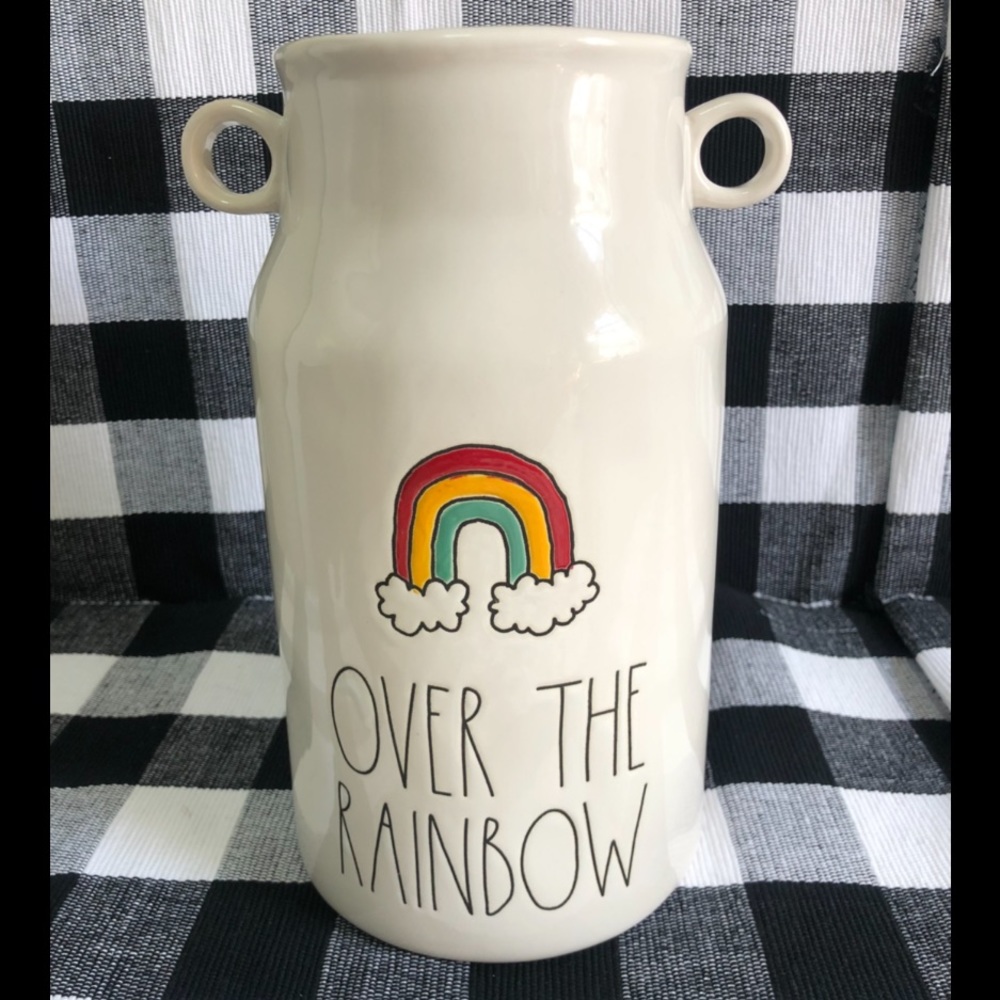 Rae Dunn “OVER THE RAINBOW” Vase (NWOT)